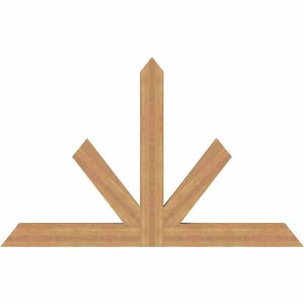 Ekena Millwork Saratoga Timber Gable Bracket, Western Red Cedar, 72"W x 45"H x 3 1/2"D x 5 1/2"F, 15/12 Pitch GBW072X45X0406SAR00SWR - main